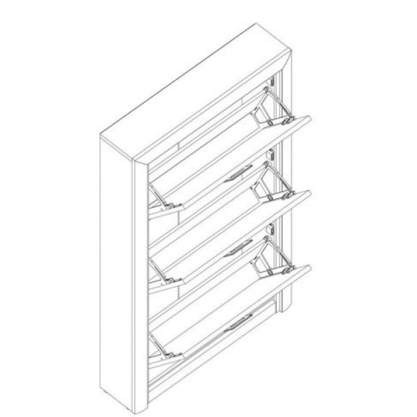 Тумба для взуття Коен МДФ BUT3D Венге магія/штрокс темний Гербор (Gerbor) Україна